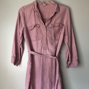 Old Navy 3/4 Length Sleeve Faded Shirt Dress